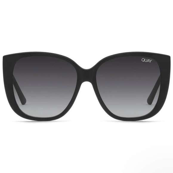 Quay Australia Accessories - Quay Australia Ever After Matte Black Fade Oversized Square Sunglasses